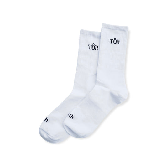 TÔR Crew Socks - white (2 pairs)