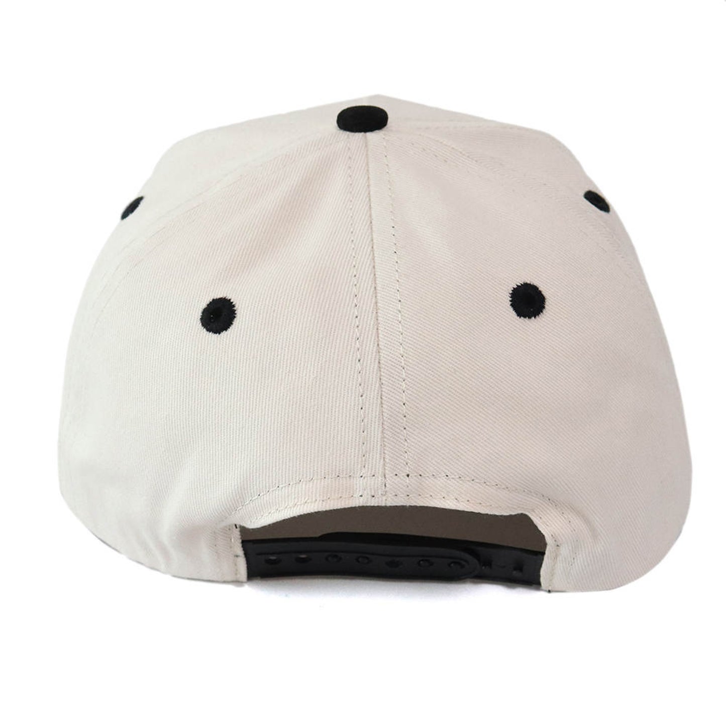 Saint SnapBack Hat- Cream/Black