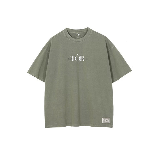 Vintage Washed Oversized Premium T-Shirt - Sage