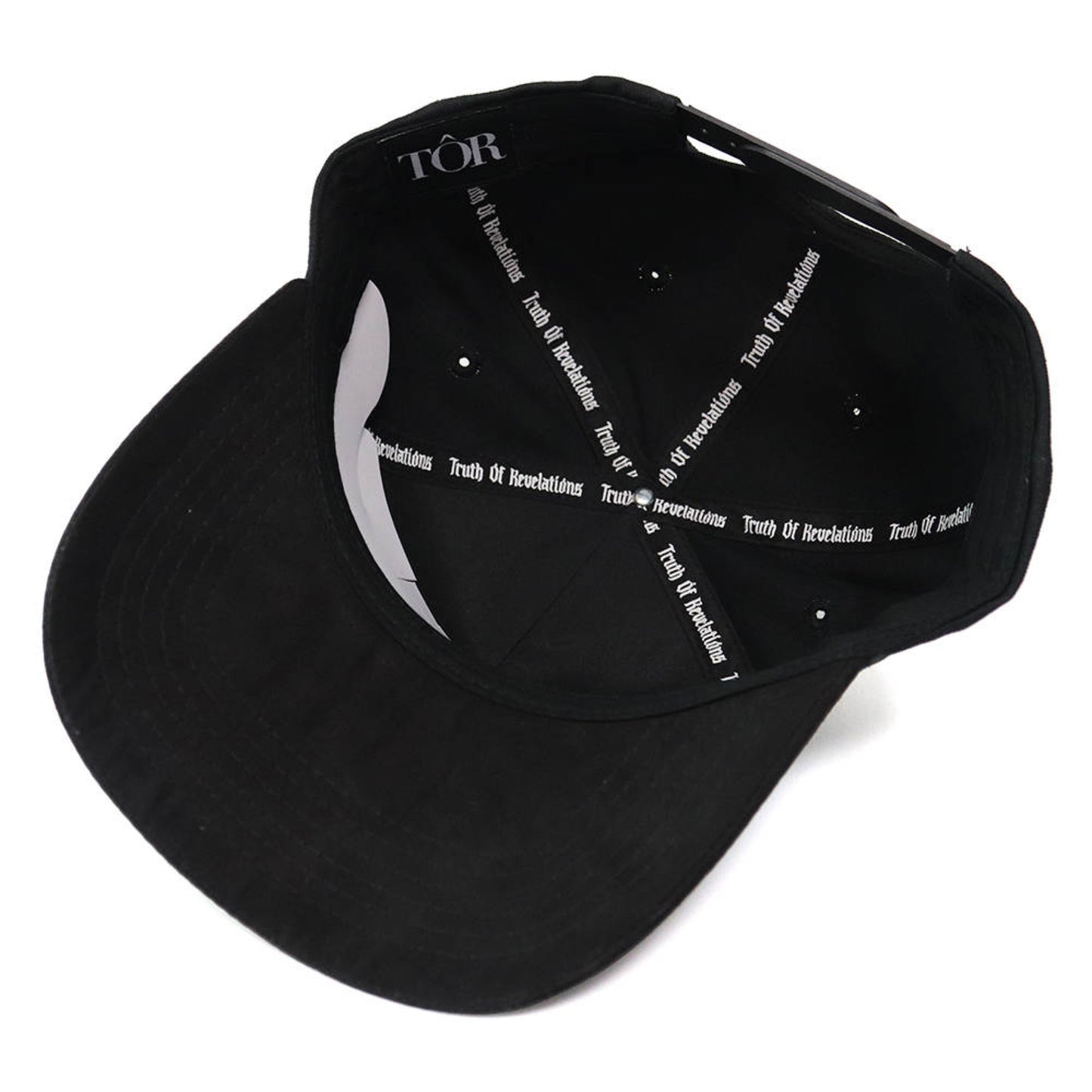 Saint SnapBack Hat- Black/White