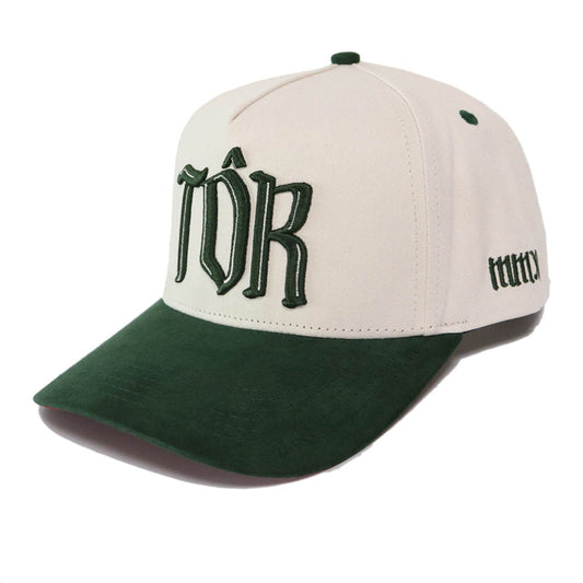 Saint SnapBack Hat - Cream/Green