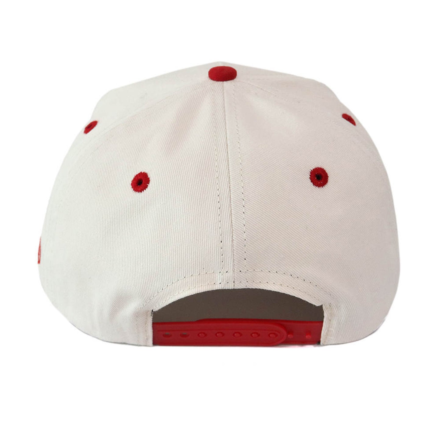 Saint SnapBack Hat- Cream/Red