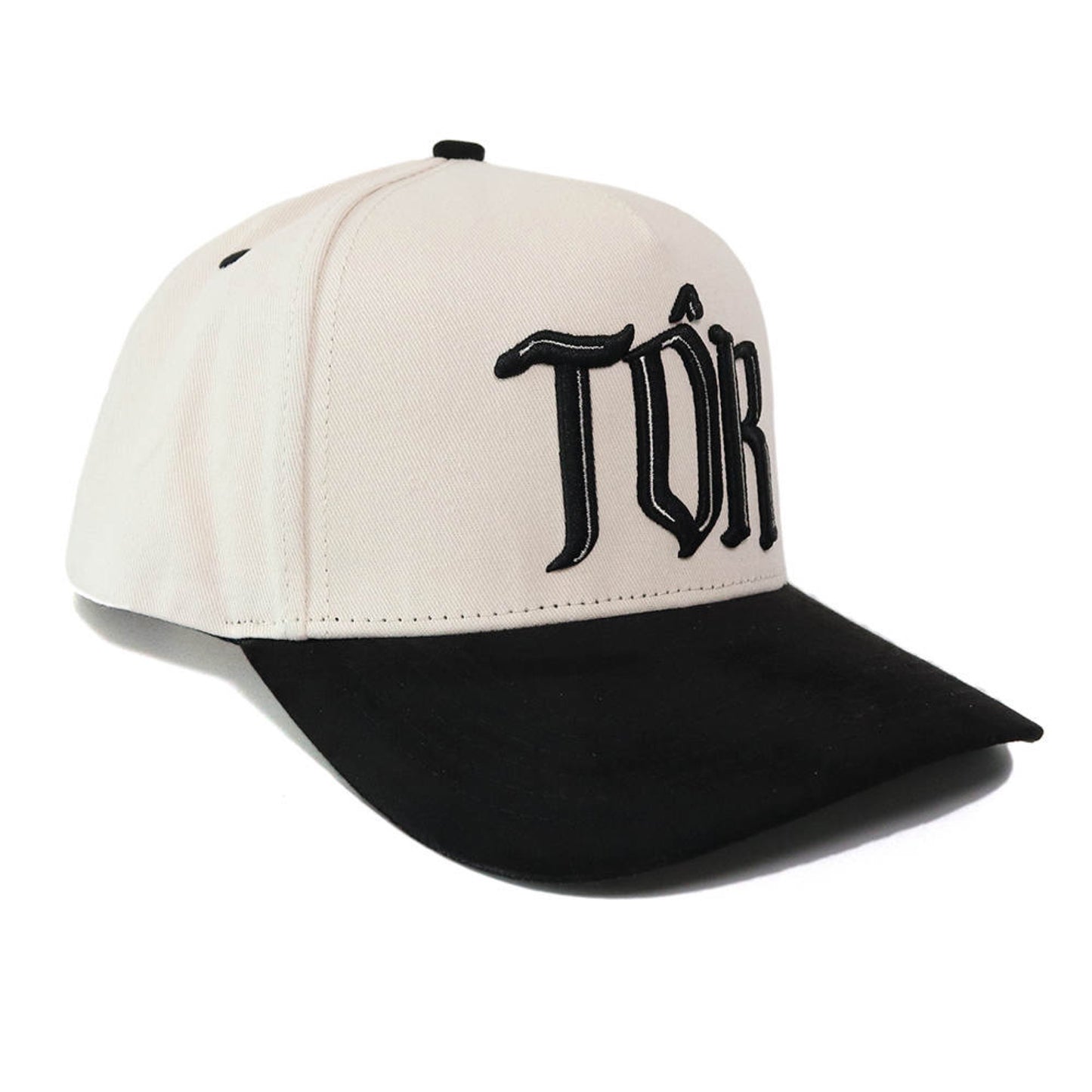 Saint SnapBack Hat- Cream/Black