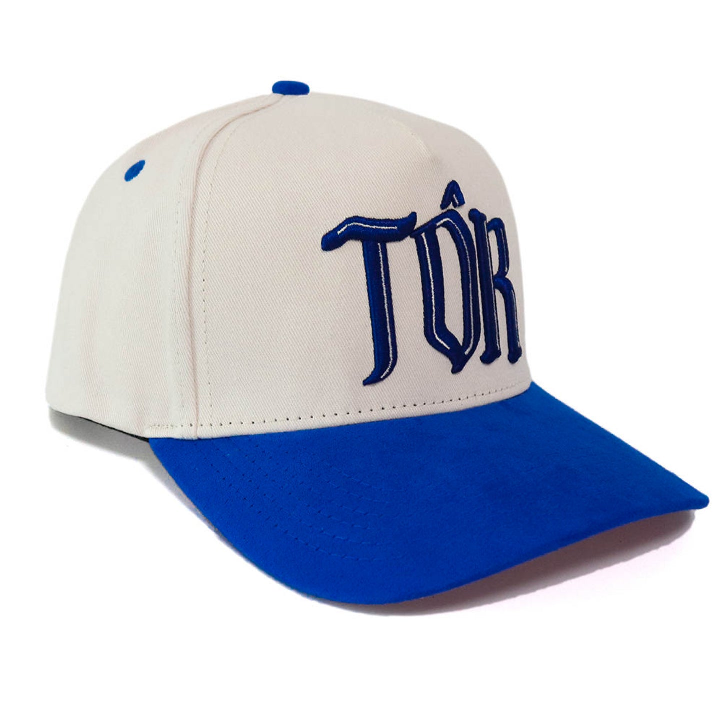 Saint SnapBack Hat- Cream/Blue